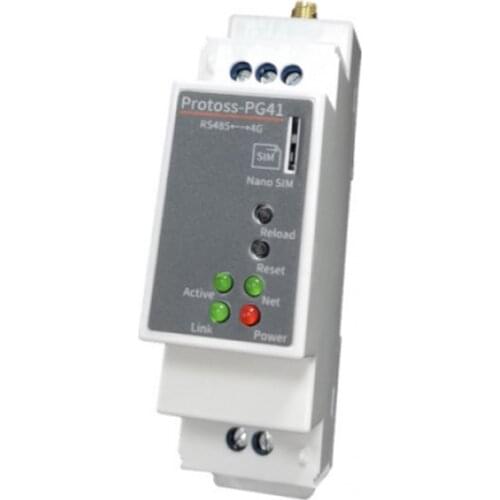 DIN-Rail Serial port RS485 to 4G LTE-TDD LTE-FDD 3G WCDMA 2G GSM converter IOT server Protoss-PG41 Support Modbus