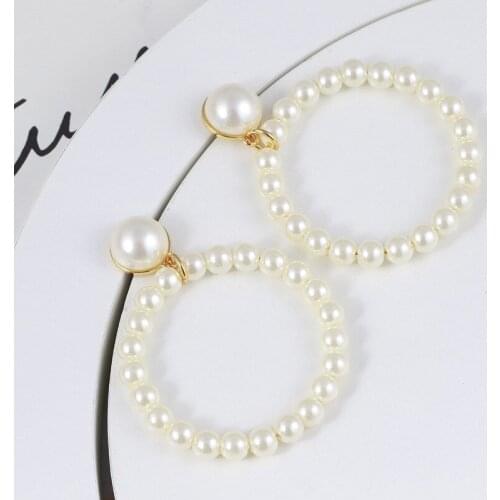 European and American jewelry wholesale French retro pearl ring earrings elegant bride earrings women