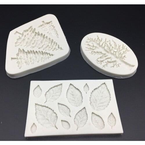 Home DIY Chocolate Tree Leaves Shape Cake Decor Mould Silicone Fondant Mold Cake Decorating Tools Useful Baking Accessories Hot