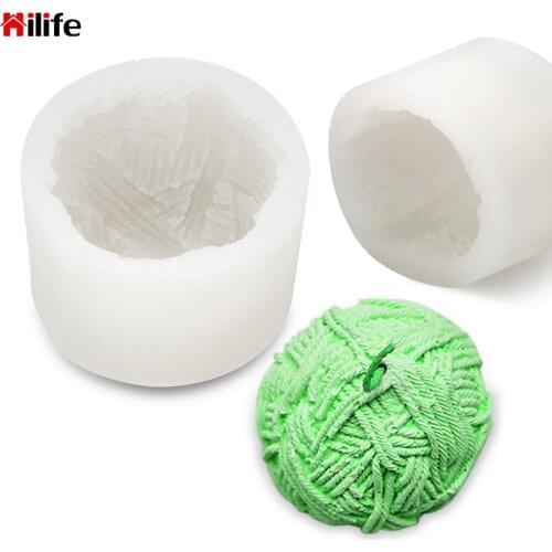 Baking Tool 3D Yarn Ball Shape Silicone Cake Mold Sugar Craft Fondant Mould Cake Tools DIY