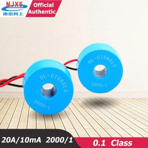 Quality Miniature AC Current Transformer lead type DL-CT08CL5 20A/10mA 40A/20mA 80A 2000/1 Micro toroidal Transformer ring type
