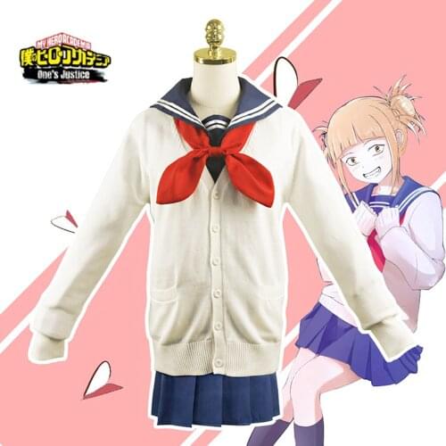 Cosplay Costume My Hero Academia Anime Cosplay Boku no Hero Academia Himiko Toga JK Uniform Women Sailor Suits with Sweaters