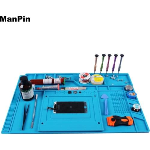 Magnetic Antistatic ESD Heat Insulation Working Mat BGA PCB Soldering Iron Silicone Pad Mobile Phone Computer Screen Repair Tool