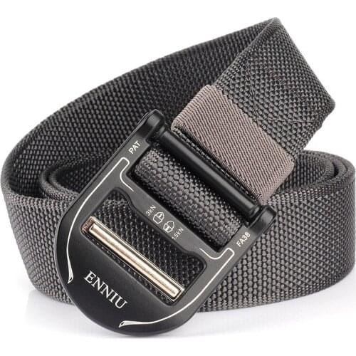 Metal Buckle Canvas Tactical Waist Belt Adjustable Heavy Duty Training Nylon Waist Belt Military Army Belt Sturdy Waistband3.8
