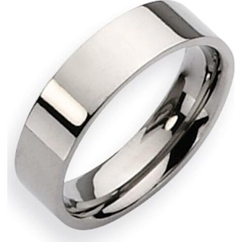 Anel masculino Custom-Tailor High Polishing fashion jewelry 6mm mens titanium finger ring wedding bands