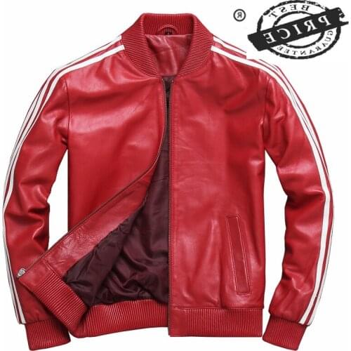 Real Sheepskin 100% Coat Men Autumn Winter Streetwear Leather Jackets Fit Mens Genuine Leather Veste Cuir Homme 6a5Baa