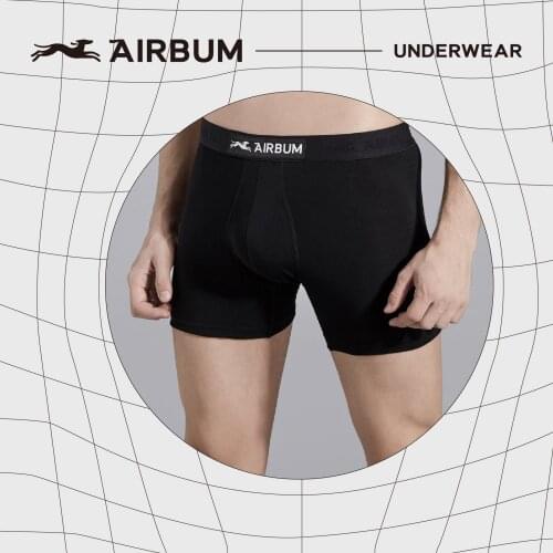 AIRBUM 2 Colors Men Underwear Comfortable Breathable Male Panties Large Size Quick Drying Trend Middle Waist Underpants 2 piece