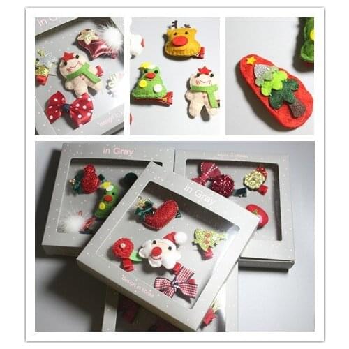 New Pet hair accessories Dog hairpin Pet Christmas clip Gift Baby hairpin 1set=5pcs