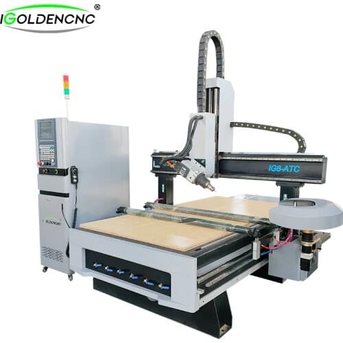 New atc wood router 1325 engraving machine automatic carving cnc with press roller