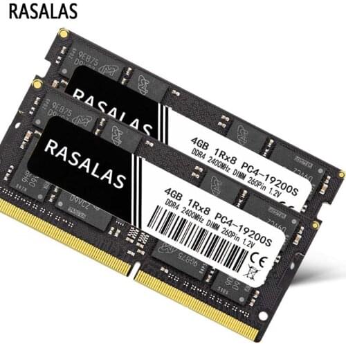 Rasalas DDR4 RAM 4GB 1RX8 PC4-10600S 2133Mhz 2400MHz 2666MHz SO-DIMM 1,2V Notebook 260Pin Laptop Black Memory Sodimm NO-ECC