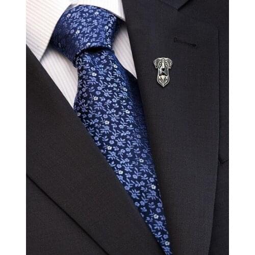 Drop shipping-Natural eared Great dane brooch,Wedding Party Brooch,Male Fashion Brooch,Pet Loves Gift Idea