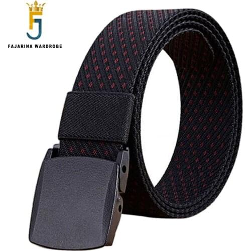 FAJARINA Unisex Automatic Nylon Belt Fashion Design Waist Canvas Belts Cummerbunds Strap for Couple Women 3.8cm Wide CBFJ0032