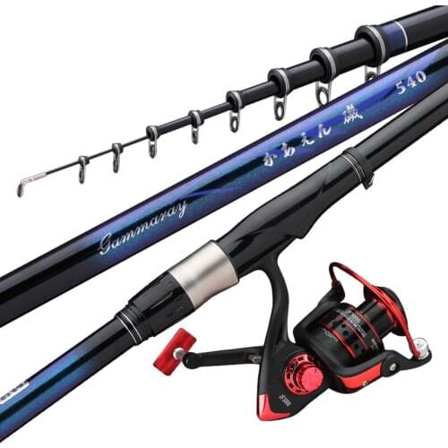 4# Rock Fishing Rod Super Hard Carbon Fiber Spinning Pole Long Section 3.6m 4.5m 5.4m 6.3m Sea Boat Telescopic Fishing Canne
