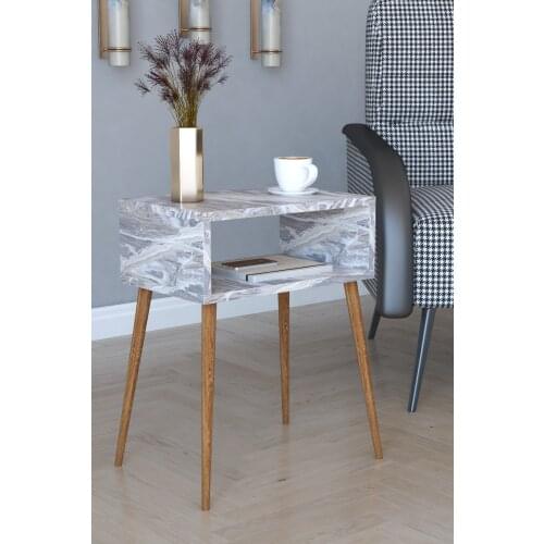 Modern Side table-White marble coffe table table bassee
