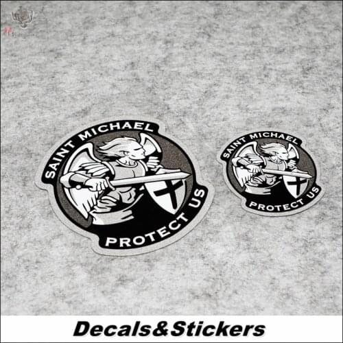 NO.L040 SAINT MICHAEL 3M Reflective Modified Stickers Car Helmet MOTO GP Waterproof Decals Racing Motorcycle