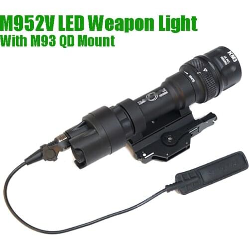 Tactical SF M952V LED Weapon Light Hunting Dual Output White Light With M93 QD Mount Marked Version Black
