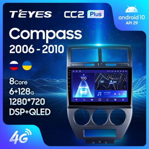 TEYES CC2L CC2 Plus For Jeep Compass 1 MK 2006 - 2010 Car Radio Multimedia Video Player Navigation GPS Android no 2din 2 din DVD