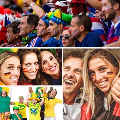 1pc Game Fan Flags Face Body Painted Stick Colorful Cheer Flags Painting Pen Colored Faces Paint Cheering For The European Cup
