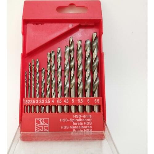 13pcs Cobalt Drill Bits For Metal Wood Working M35 HSS Co Steel Straight Shank 1.5-6.5mm Twist Drill Bit Power Tools Drillforce