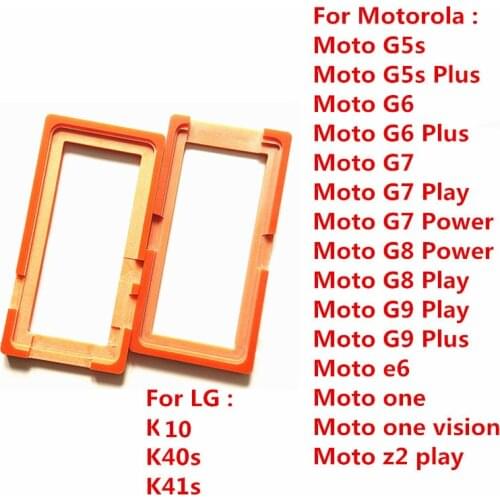 18pcs/Lot Glue LCD Alignment Mould Mold Holder For Motorola Moto E6 G5S G6 G7 G8 G9 Play Plus Power for LG K9 K40S K41S