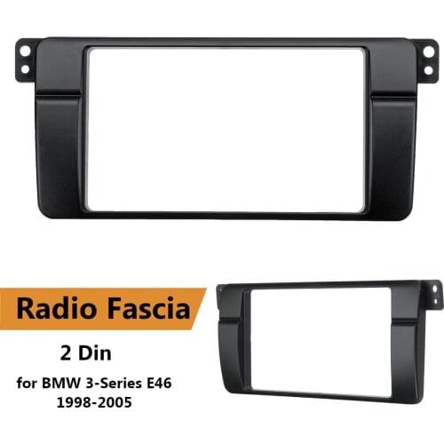 2 Din Car Stereo Radio Fascia Panel Plate Frame CD Dashboard Panel Audio Frame for BMW 3-Series E46 1998-2005 Car Accessories