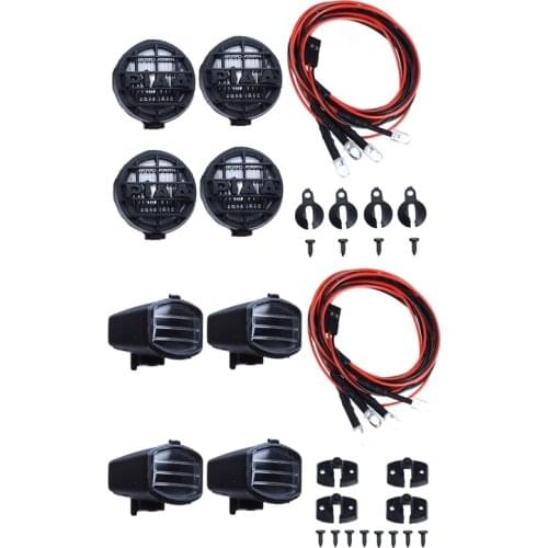 2Set 4 Led White Light With Lampshade For 1/10 Traxxas Hsp Rc Crawler Accessory Rc Car Parts A & B