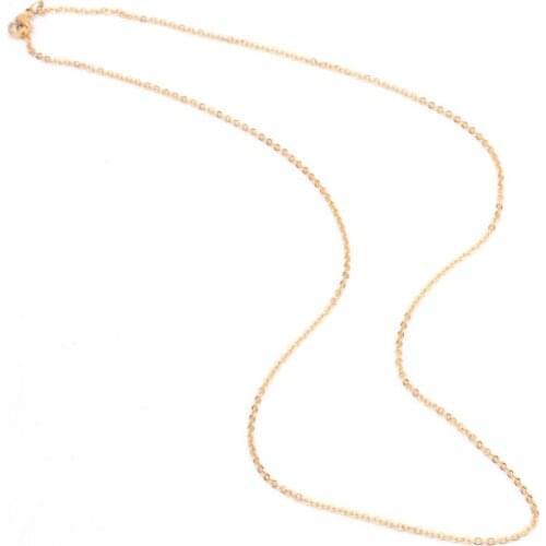 20pcs Classic Plain 316 Stainless Steel Mens Womens Cable Chains Necklaces with Lobster Clasps 20"(50.8cm) Link: 2x1.5x0.4mm