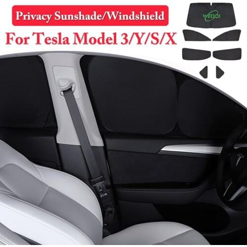 2021 New Car Sunshade For Tesla Model 3 Privacy Side Window Shade Car Front Windshield UV Rays Sun Shade