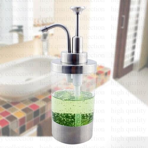 304 Stainless Steel Satin Finish Soap Liquid Lotion Dispenser Pump Bottle Kitchen Countertop Refillable Accessory Home Decor