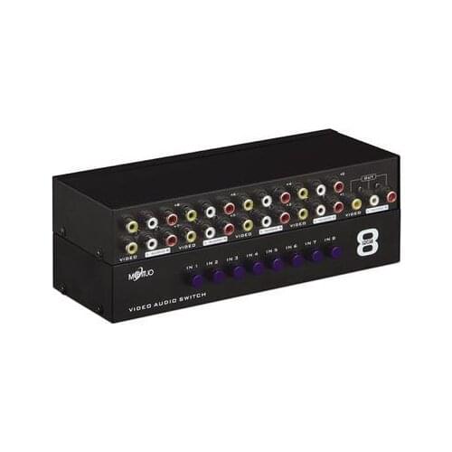 8 PORT AV SWITCH Video Audio Switch 8-in-1-out Sharing Manual Switcher box MT-831AV