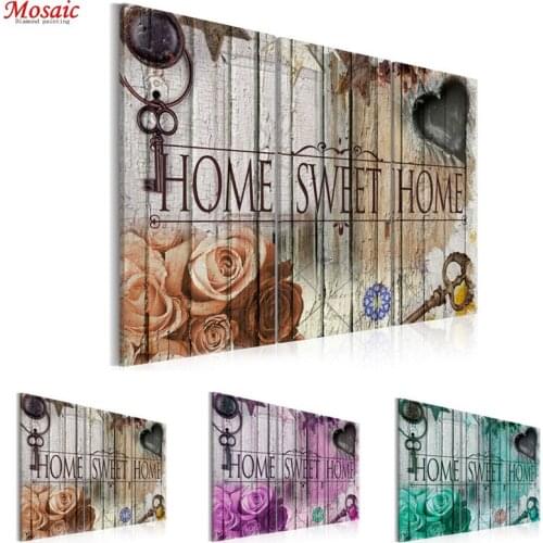 Diamond painting home sweet home Romantic Gift full square/round diamond embroidery Pictures Wall Art Wedding Decoration Home