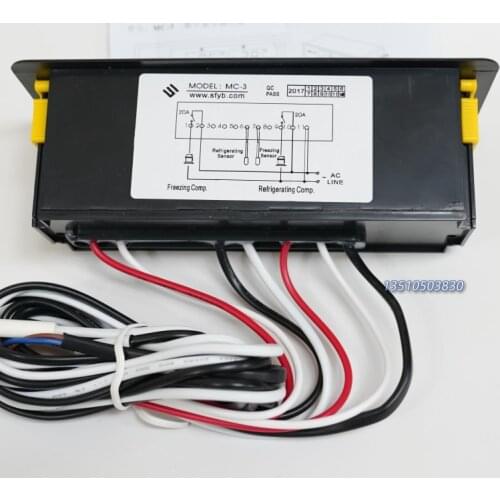 Free shipping Shang Fang Thermostat MC-3 Dual Display Fan Xing Kitchen Refrigerator Temperature Controller Large Size Temperatur