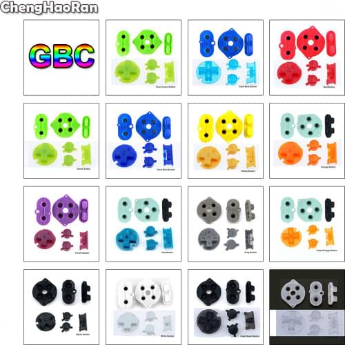 ChengHaoRan For Nintend GameBoy Color Silicone Rubber Pad Conductive Button For GBC Power On Off Button AB Buttons D Pads