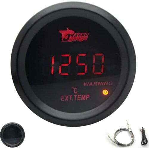 2'' 52MM Exhaust Gas Temperature Gauge Black Color Digital Red Led
