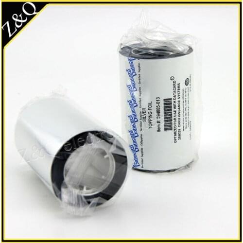 Datacard Silver Topping Foils 594885-013 for use with the datacard 295 / 280P / 275 Embosser machine
