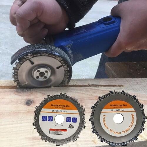 Small Wood Carving Cutting Disc Angle Grinder Woodworking Saw Blade Chain Plate for Household Wooden Accessories