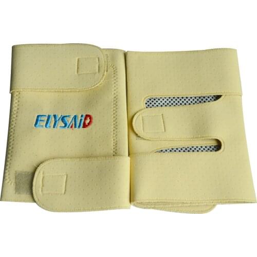 Elsaid Beige self-heating knee pad tourmaline heating Belt Magnetic Therapy knee with 32 magnet Beige