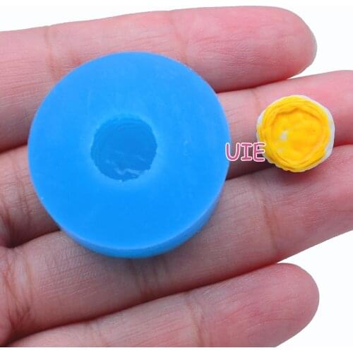 GYL352U 10.4mm x 9.7mm Egg Tart Silicone Mold Fondant Cake Decoration Candy Resin Clay Earrings Necklace Craft Soap Candle