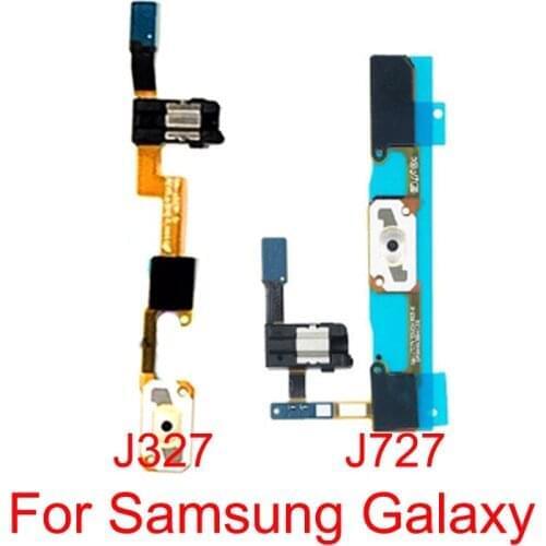 Return Back Home Button + Earphone Auto Jack Flex Cable For Samsung Galaxy J3 2017 J327 / J7 2017 J727 Home Button Sensor Key