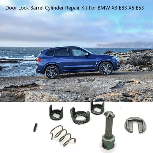 Car Door Lock Barrel Cylinder Repair Kit For BMW X3 E83 X5 E53 Front Left /Right 7PCS/SET