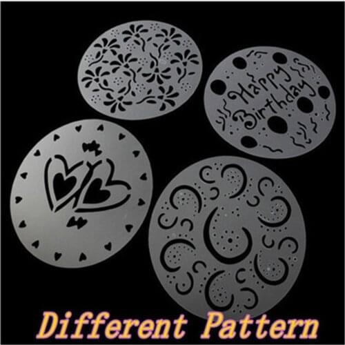 Round 4pcs mold shield DIY cake scrapbook stencils hollow Embellishments printing lace ruler Valentines Day