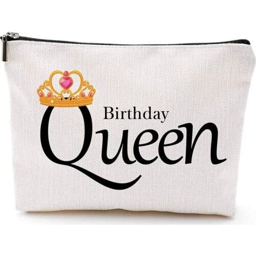 Birthday sash sleep mask Makeup Cosmetic bag 16th 18th 21st 30th 40th 50th 60th Party Decoration Supply Friend Mother gift