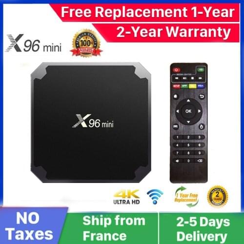 Best Iptv Box X96mini Android 9.0 tv box 1GB 8GB 2GB 16GB Smart tv Media player x96mini set top box ship from France