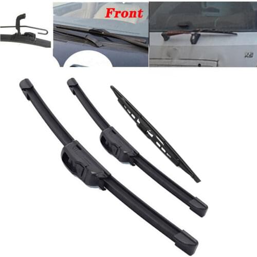 Car Wiper Front & Rear Wiper Blades Set For Kia Sorento MK1 2002-2009 Windshield Windscreen 24"+18"+12"