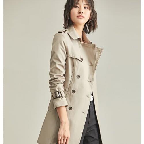 New 2020 Spring Fashion Trench Coat For Women Long Slim Overcoat Female Double Breasted Autumn Windbreaker Outwear Tops LX2640