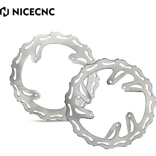 NICECNC Front Rear Brake Disc Rotors For CR 125E 125R 250E 250R 2002-2008 CRF 250R 250X 450R 450X 2004-2014 Steel Accessories