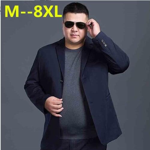 10XL 9XL 8XL 6XL 5XL Fashion Blazer Mens Casual Jacket Solid Color Cotton Men Blazer Jacket Men Classic Mens Suit Jackets Coats