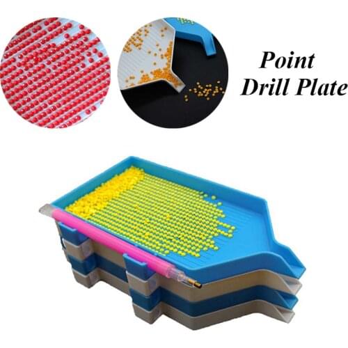 New 3D DIY Diamond Painting Tray Organizer Holder Large Capacity Big Drill Plate Kits Point Drill Tray Embroidery Accessories