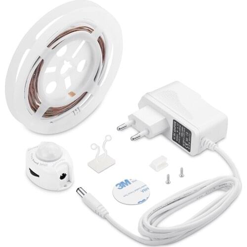 Motion Activated Bed Light,1.2M LED Strip Motion Sensor Night Light Illumination with Automatic Shut Off Sensor(for Single Bed)