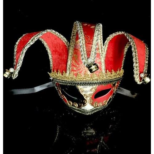 Halloween luxury retro mask clown knight hip hop mask man sex lady masquerade prom mask Venice party decoration